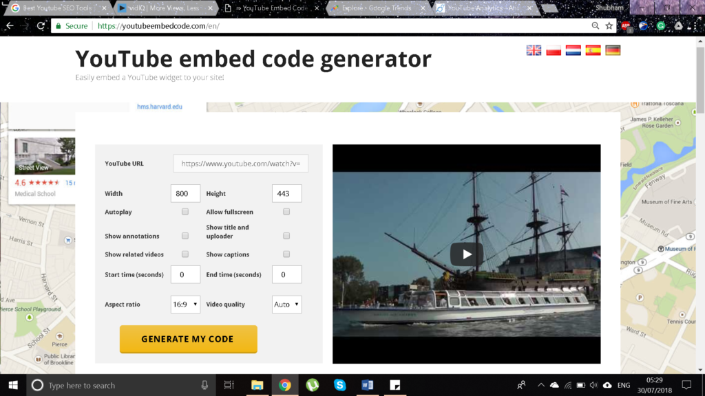 YouTube Custom Video Embed Generator