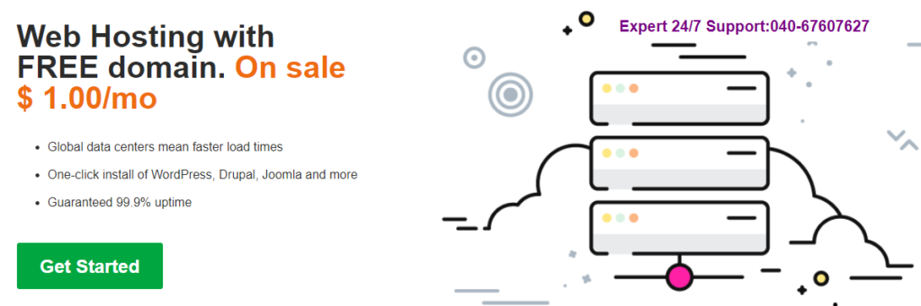 Godaddy $1/monthly web hosting